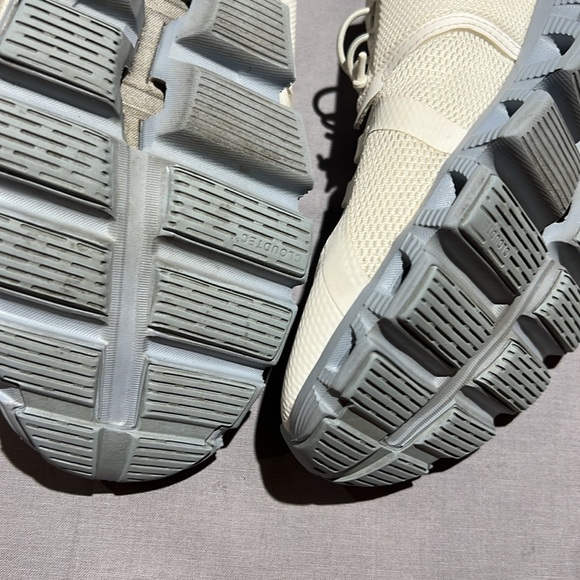 On Running Cloud 5 White Chambray Running Sneakers Shoes Womens Size 9 - Picture 12 of 14